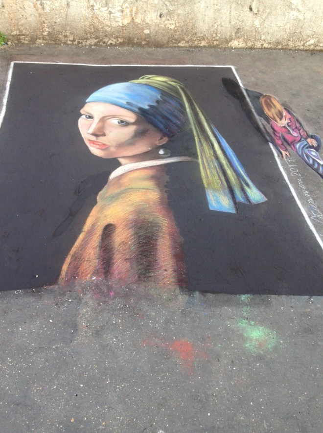 Girl with the Pearl earring street art Rome
